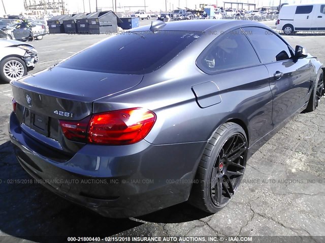 WBA3N7C58EF719190 - 2014 BMW 428 I GRAY photo 4