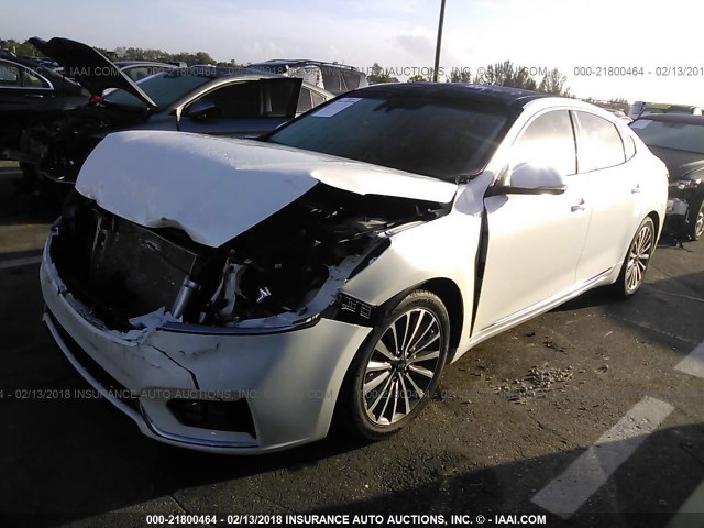 KNALC4J14H5068283 - 2017 KIA CADENZA PREMIUM/LIMITED WHITE photo 2