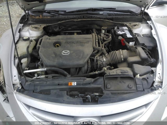 1YVHZ8CH9A5M44131 - 2010 MAZDA 6 I SILVER photo 10