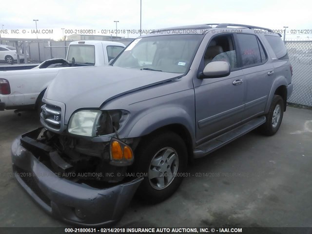 5TDZT38A52S107252 - 2002 TOYOTA SEQUOIA LIMITED SILVER photo 2