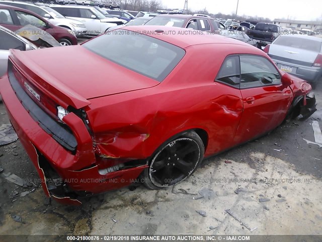 2C3CDYAG6EH283362 - 2014 DODGE CHALLENGER SXT RED photo 4