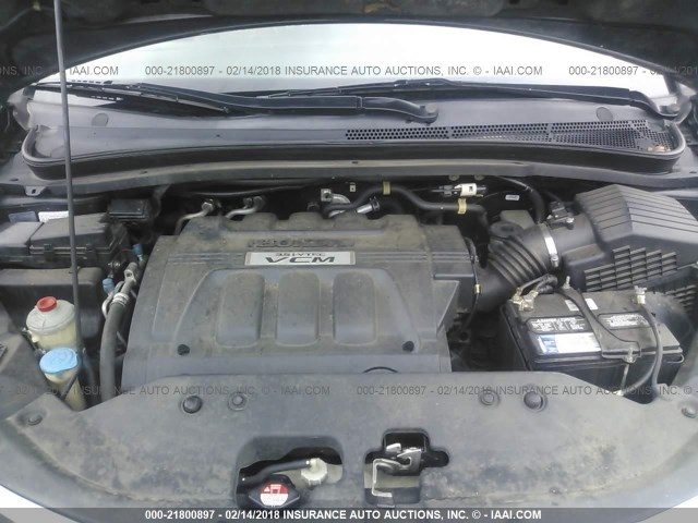 5FNRL38779B056128 - 2009 HONDA ODYSSEY EXL შავი ფოტო 10