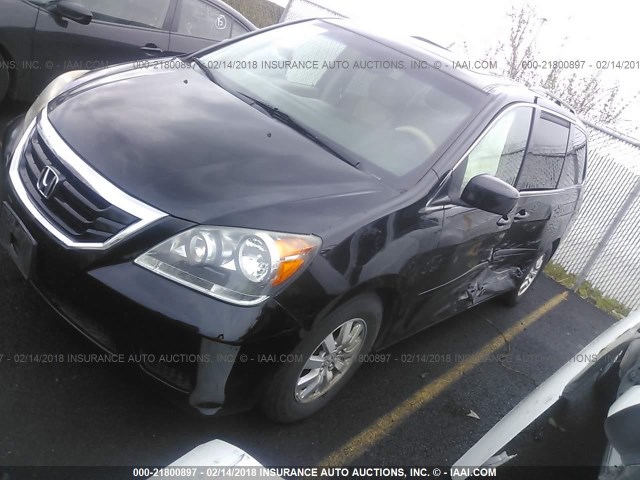 5FNRL38779B056128 - 2009 HONDA ODYSSEY EXL შავი ფოტო 2