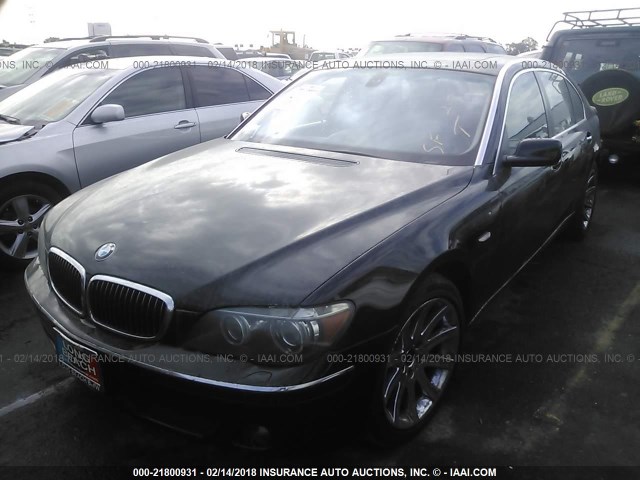 WBAHN83587DT70476 - 2007 BMW 750 BLACK photo 2