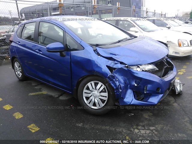 3HGGK5H5XFM718636 - 2015 HONDA FIT LX أزرق صورة 1