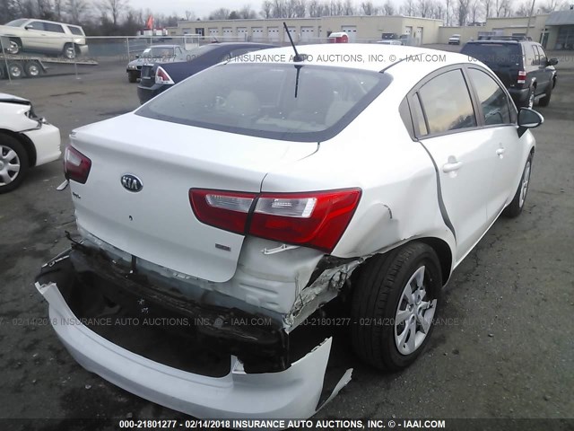 KNADM4A38D6266453 - 2013 KIA RIO LX Սպիտակ լուսանկար 4