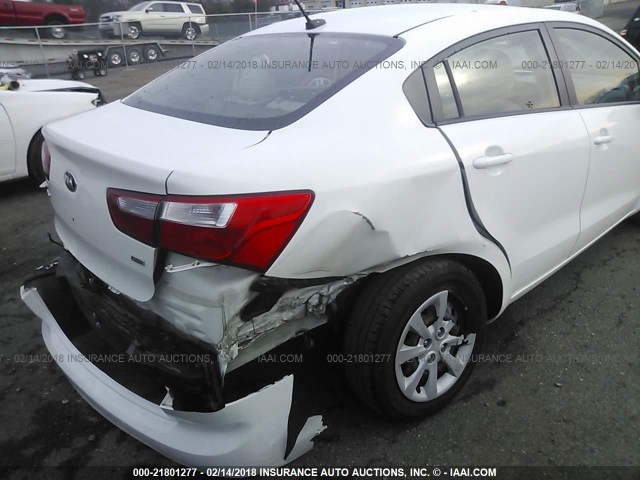 KNADM4A38D6266453 - 2013 KIA RIO LX Սպիտակ լուսանկար 6