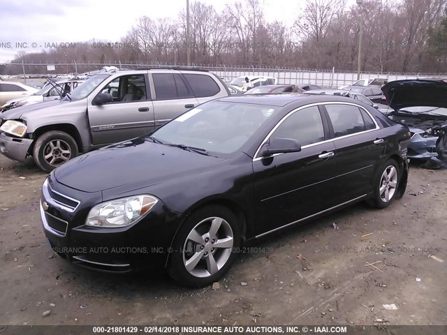 1G1ZC5E0XCF383198 - 2012 CHEVROLET MALIBU 1LT 黑色 照片 2