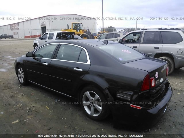 1G1ZC5E0XCF383198 - 2012 CHEVROLET MALIBU 1LT 黑色 照片 3
