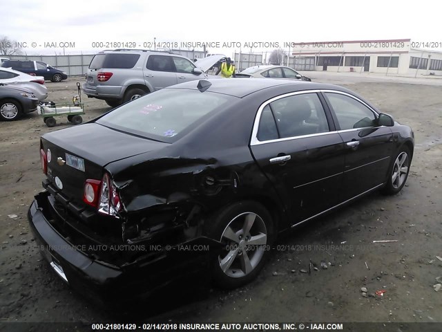 1G1ZC5E0XCF383198 - 2012 CHEVROLET MALIBU 1LT 黑色 照片 4