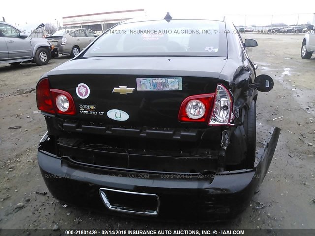 1G1ZC5E0XCF383198 - 2012 CHEVROLET MALIBU 1LT 黑色 照片 6