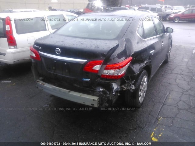 3N1AB7AP7EL630145 - 2014 NISSAN SENTRA S/SV/SR/SL BLACK photo 4