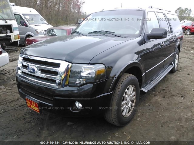 1FMJK1K53DEF31355 - 2013 FORD EXPEDITION EL LIMITED BLACK photo 2