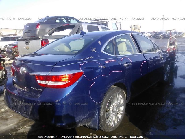 1G4PS5SK0E4128982 - 2014 BUICK VERANO BLUE photo 4