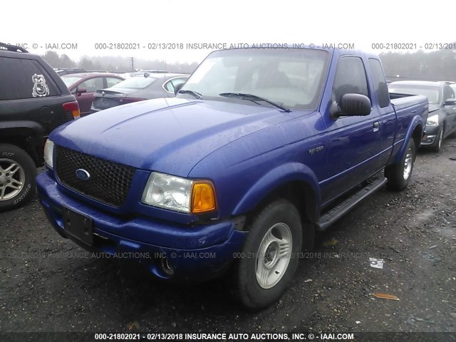 1FTYR44VX3PA65942 - 2003 FORD RANGER SUPER CAB BLUE photo 6