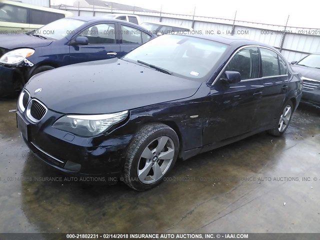 WBANV13568CZ50777 - 2008 BMW 528 XI BLUE photo 2