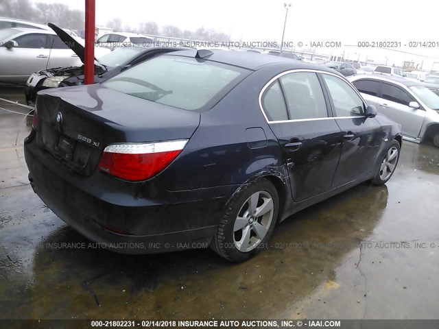 WBANV13568CZ50777 - 2008 BMW 528 XI BLUE photo 4