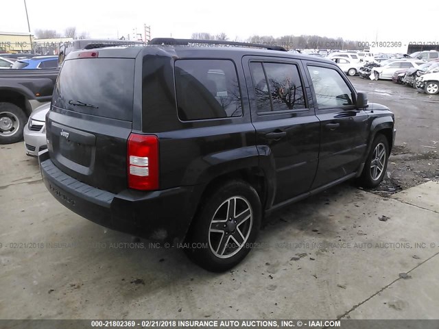 1J4FF28BX9D193333 - 2009 JEEP PATRIOT SPORT BLACK photo 4