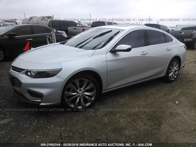 1G1ZH5SX6GF349302 - 2016 CHEVROLET MALIBU LTZ 银色 照片 2