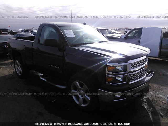 1GCNKREC5EZ298328 - 2014 CHEVROLET SILVERADO K1500 LT BLACK photo 1