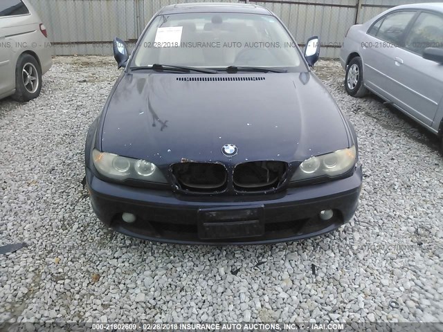 WBABD33434PL03605 - 2004 BMW 325 CI BLUE photo 6