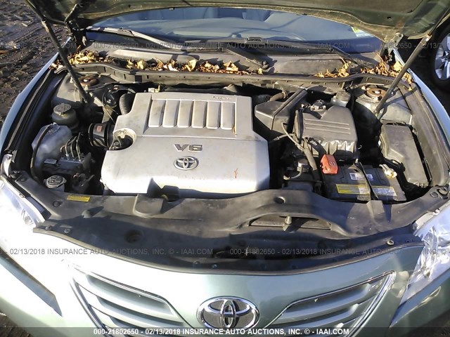 JTNBK46K773003565 - 2007 TOYOTA CAMRY NEW GENERAT LE/XLE/SE GREEN photo 10