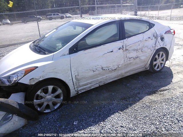 5NPDH4AE5DH184517 - 2013 HYUNDAI ELANTRA GLS/LIMITED WHITE photo 6