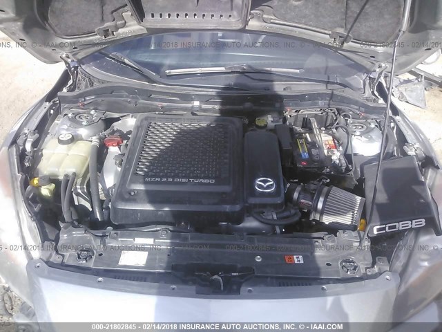 JM1BL1L44D1818156 - 2013 MAZDA SPEED 3 SILVER photo 10