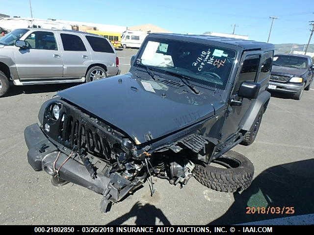 1C4AJWAG8HL605491 - 2017 JEEP WRANGLER SPORT BLACK photo 2