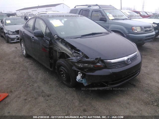 19XFB2F94CE032600 - 2012 HONDA CIVIC EXL BLACK photo 1