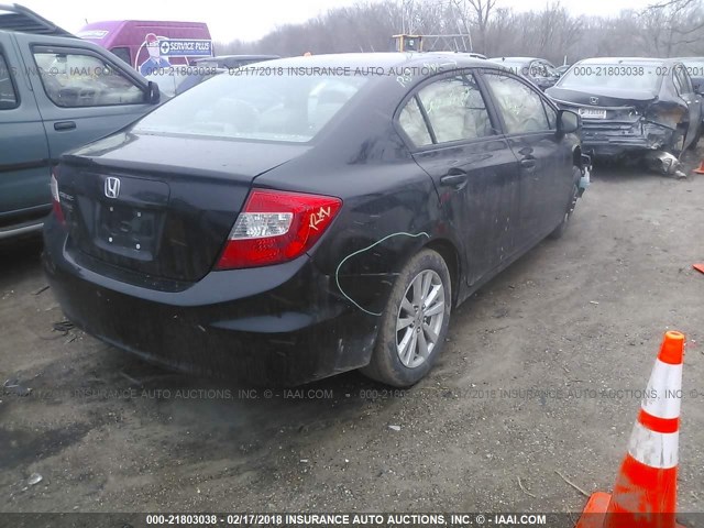 19XFB2F94CE032600 - 2012 HONDA CIVIC EXL BLACK photo 4