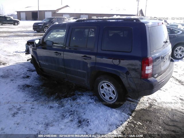 1C4NJPBA1FD295628 - 2015 JEEP PATRIOT SPORT BLUE photo 3