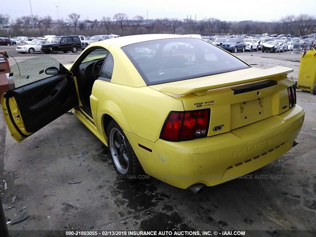 1FAFP42X02F214788 - 2002 FORD MUSTANG GT YELLOW photo 3