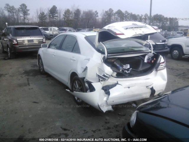 4T1BB3EK9AU124689 - 2010 TOYOTA CAMRY HYBRID WHITE photo 3