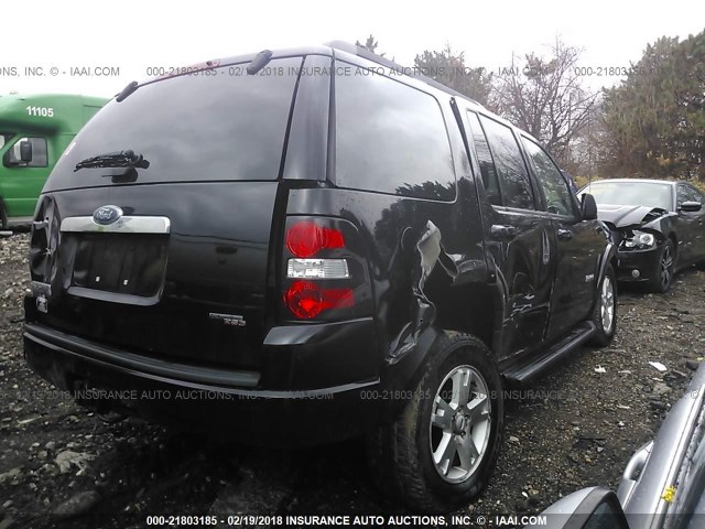 1FMEU73E97UB53971 - 2007 FORD EXPLORER XLT BLACK photo 4