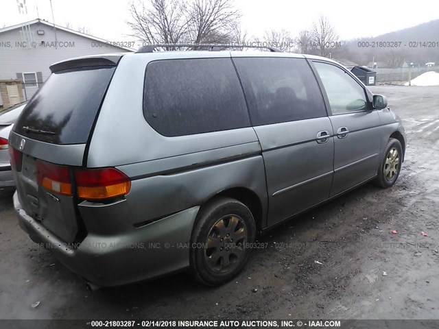 2HKRL18022H569138 - 2002 HONDA ODYSSEY EXL BLUE photo 4