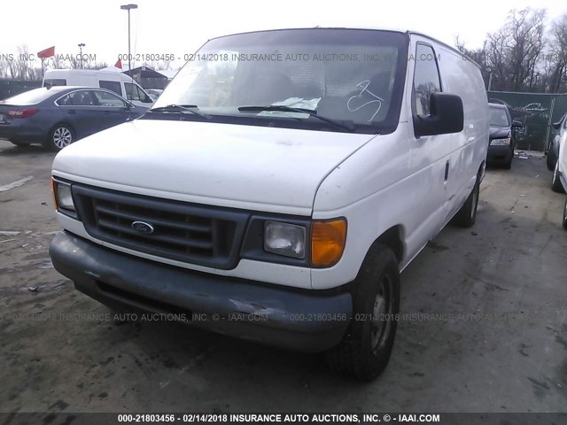 1FTRE14W86HB29210 - 2006 FORD ECONOLINE E150 VAN WHITE photo 6