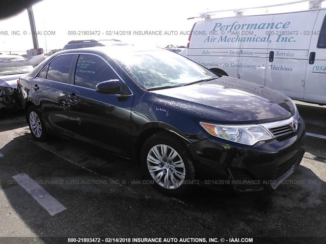 4T1BF1FKXCU532161 - 2012 TOYOTA CAMRY SE/LE/XLE BLACK photo 1