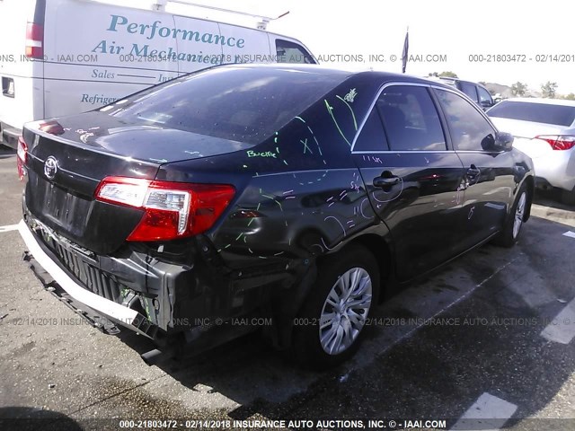 4T1BF1FKXCU532161 - 2012 TOYOTA CAMRY SE/LE/XLE BLACK photo 4