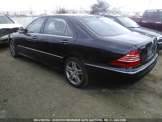 WDBNG75J56A462454 - 2006 MERCEDES-BENZ S 500 BLACK photo 3