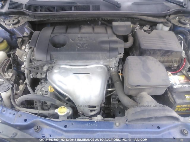 4T1BF3EK8BU686184 - 2011 TOYOTA CAMRY SE/LE/XLE BLUE photo 10
