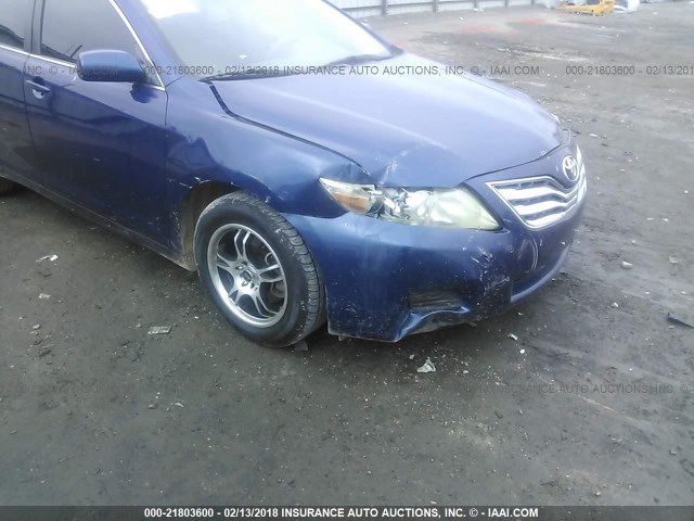 4T1BF3EK8BU686184 - 2011 TOYOTA CAMRY SE/LE/XLE BLUE photo 6