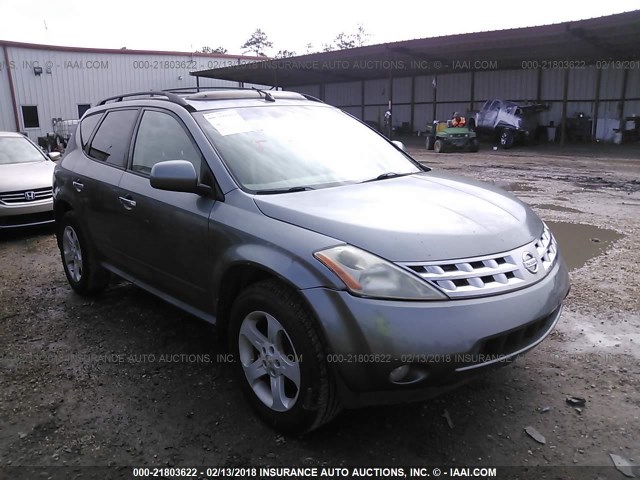 JN8AZ08T25W330272 - 2005 NISSAN MURANO SL/SE/S GRAY photo 1