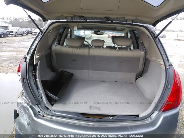 JN8AZ08T25W330272 - 2005 NISSAN MURANO SL/SE/S GRAY photo 8