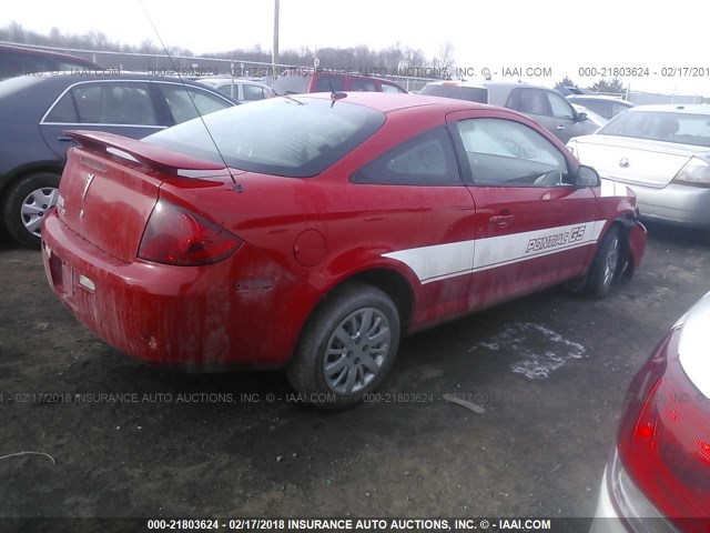 1G2AS18H897191836 - 2009 PONTIAC G5 RED photo 4