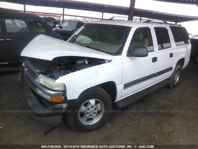 1GNEC16Z63J244153 - 2003 CHEVROLET SUBURBAN C1500 WHITE photo 2