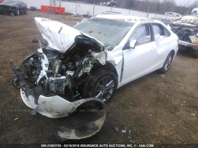 4T1BF1FK5GU137570 - 2016 TOYOTA CAMRY LE/XLE/SE/XSE WHITE photo 2