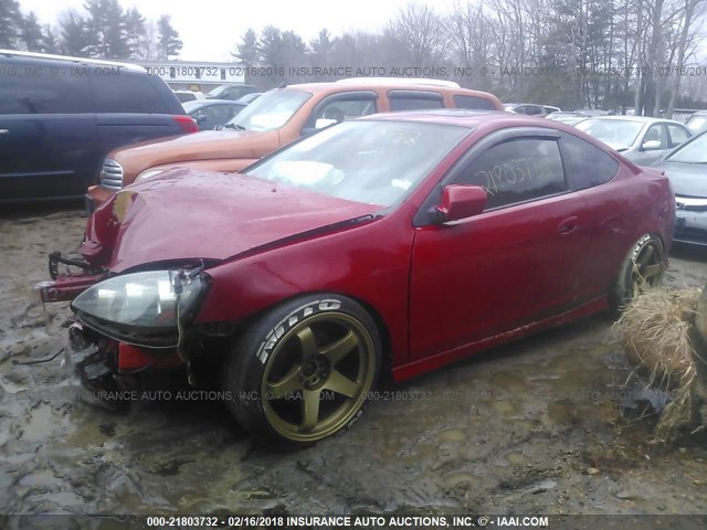 JH4DC53095S018329 - 2005 ACURA RSX TYPE-S RED photo 2