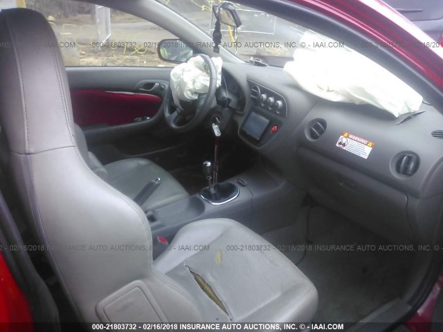 JH4DC53095S018329 - 2005 ACURA RSX TYPE-S RED photo 5