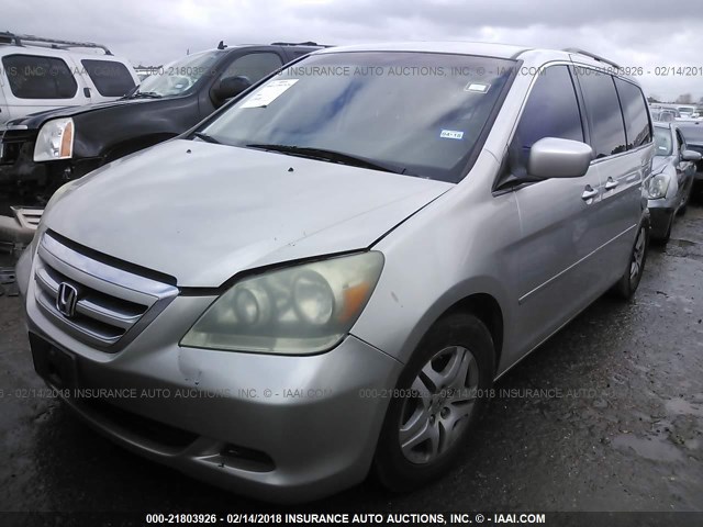 5FNRL38477B433656 - 2007 HONDA ODYSSEY EX SILVER photo 2